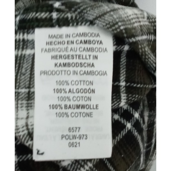 Legendary Whitetails Flannel Shirt Men's Size XL Plaid Green Snap Button Pre-own - Picture 4 of 11